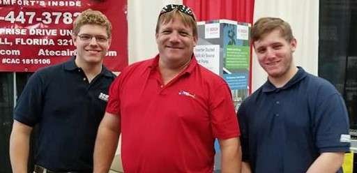 The Atec Air & Heating team at a local community event booth